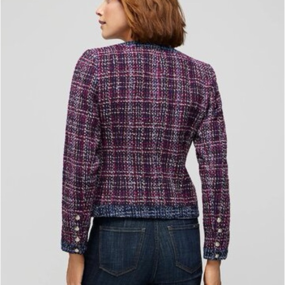 WHBM Tweed Stylist Jacket, Hollyhock, Size 4 - Picture 4 of 14